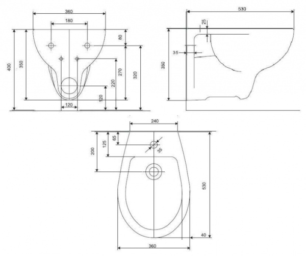 Биде подвесное Kolo Record K95100000