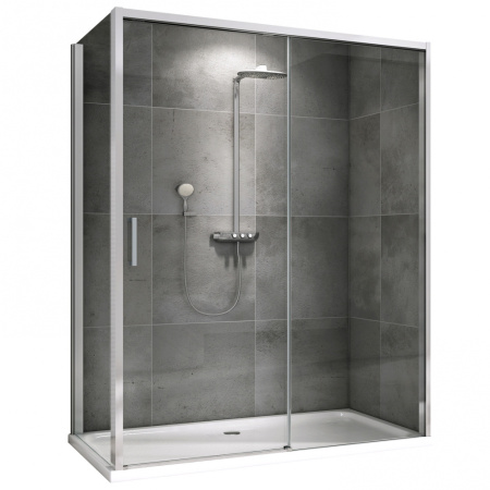 Душевой уголок (170х100) ABBER Komfort AG93170-S102 хром