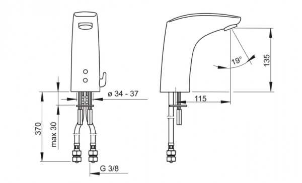 Cмеситель для умывальника Oras Electra 6250F Cмеситель для умывальника Oras Electra 6250F