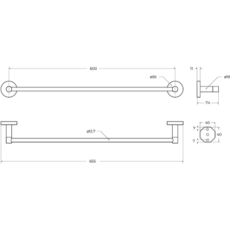 Полотенцедержатель CEZARES RELAX-TH-65-IN