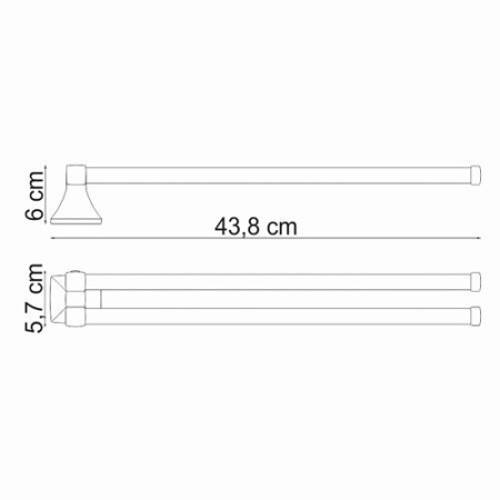 Держатель полотенец двойной WasserKRAFT Wern K-2531