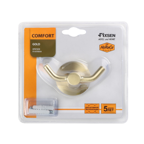 Крючок двойной Fixsen Comfort Gold (FX-87005A)