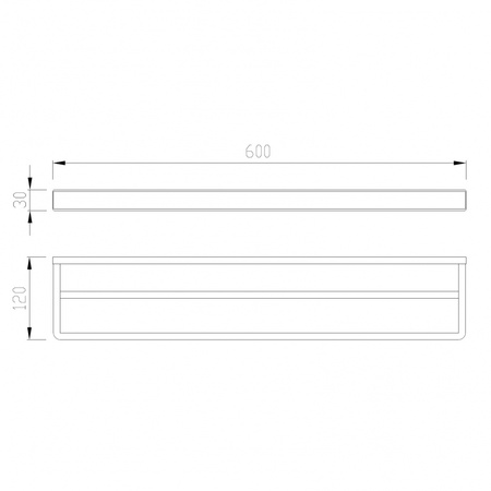 Полотенцедержатель двойной ABBER Westen AA1756 хром