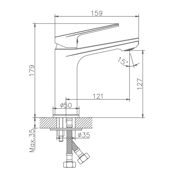 Смеситель для раковины Haiba HB10533-3 Смеситель для раковины Haiba HB10533-3