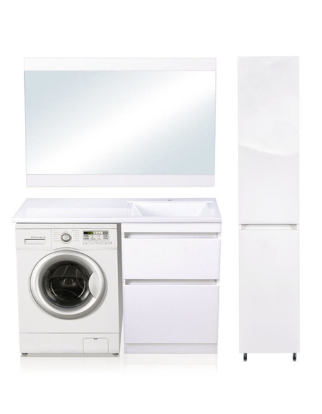 Тумба под стиральную машину напольная Style Line Даллас СС-00000438 белый