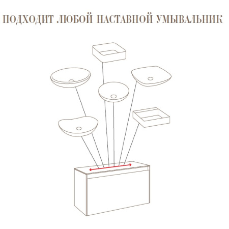 Фасад тумбы Aqwella Mobi 100 MOB0710DB