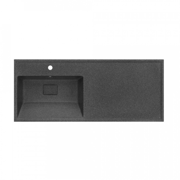 Раковина Aquaton Лайн 1A72863KLF21L, 120 см, литьевой мрамор, левая, графит