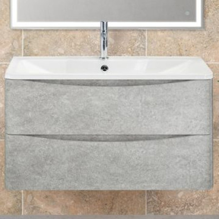 База под раковину подвесная BelBagno ACQUA-1000-2C-SO-CVG Cemento Verona Grigio