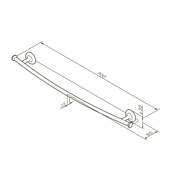 Вешалка для полотенец, 60 см Am.Pm Like A80346400