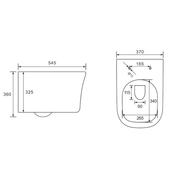 Унитаз подвесной Vincea Arco VT1-36 безободковый