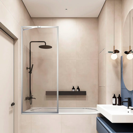 Шторка на ванну Veconi Palau PL-85, (60x150) PL85-60-01-C8