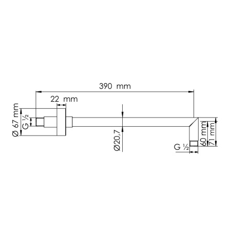 Душевой кронштейн WasserKRAFT A349 