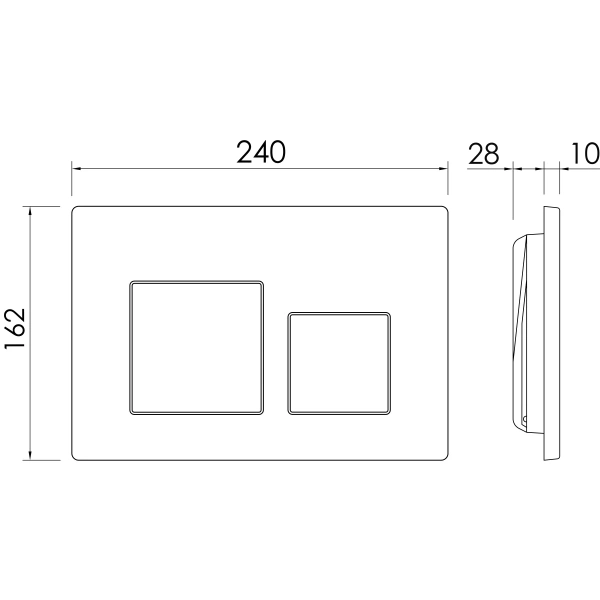 Клавиша смыва Ceramicanova Balance Sphere CN12-002GG вороненая сталь
