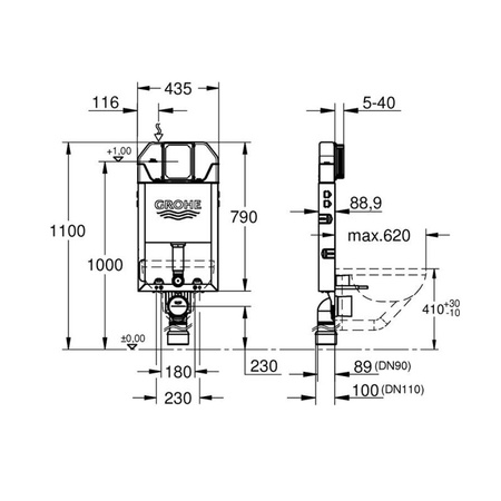 Смывной бачок Grohe Uniset Slim 39683000