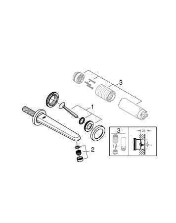 Смеситель для раковины Grohe Eurodisc Joystick 19969 LS0 (19969LS0) белая луна 