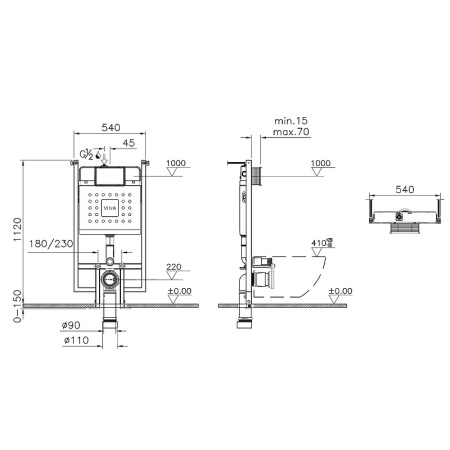 Инсталляция для унитаза Vitra V-Fix Core 738-5800-01