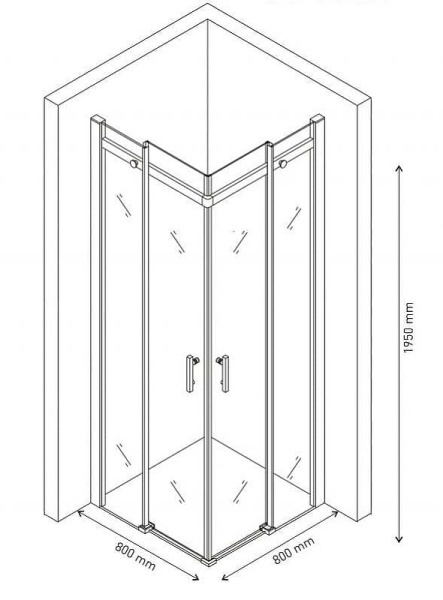 Душевой уголок Berges Wasserhaus Melita (80х80) 061023