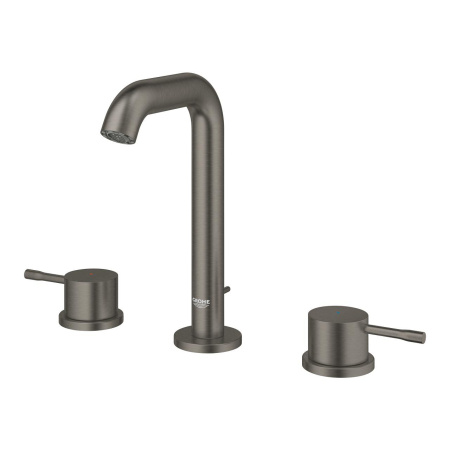 Смеситель для раковины на три отверстия Grohe Essence New 20296 AL1 (20296AL1) тёмный графит матовый