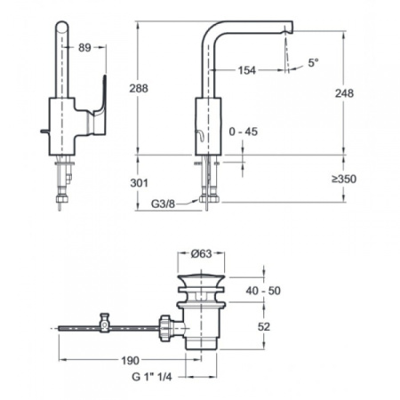 Смеситель для раковины Jacob Delafon Aleo+ E72357-CP