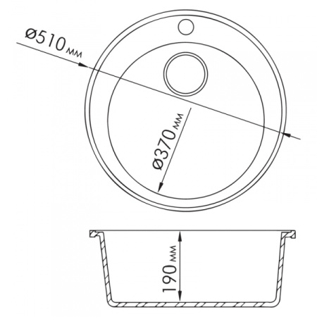 Мойка из искусственного мрамора Rossinka RS51R 51x51 (RS51R-Beige-Granite)