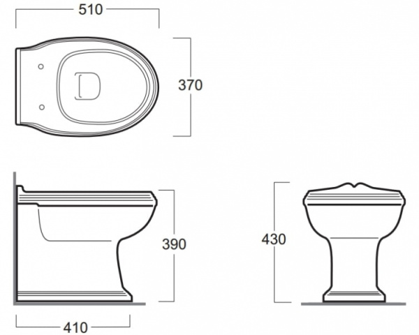 Унитаз приставной Simas Arcade AR891bi
