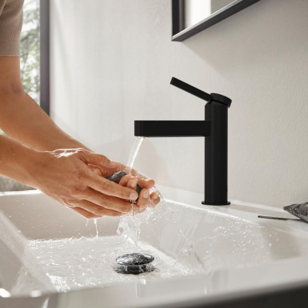 Смеситель для раковины Hansgrohe Finoris CoolStart 76024670 матовый черный