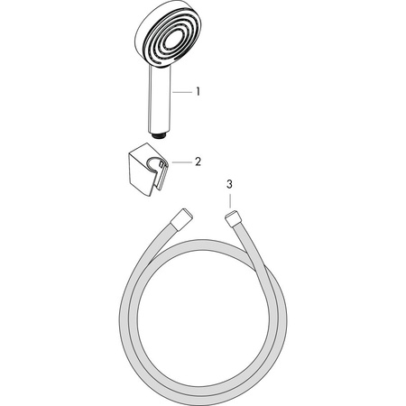 Душевой набор Hansgrohe Pulsify 105 1jet 24301700, белый матовый