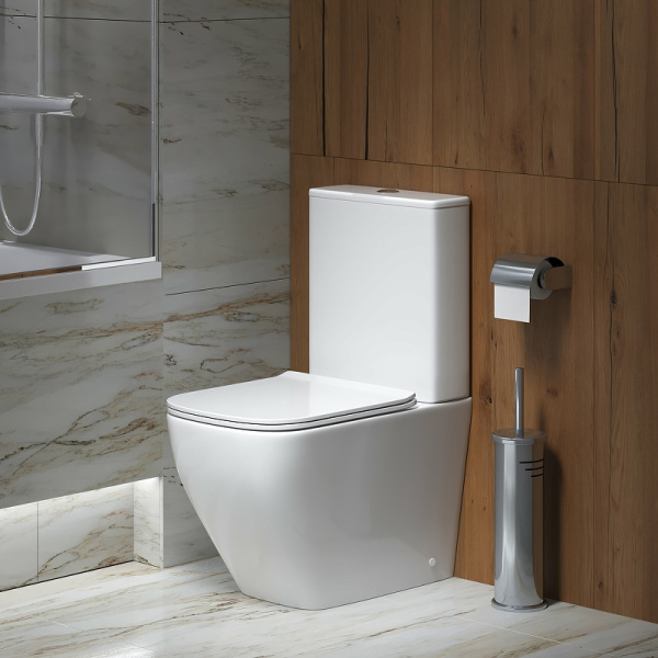 Унитаз напольный безободковый Grossman Style GR-4453S с сиденьем микролифт