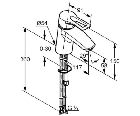 Смеситель для умывальника KLUDI MX 331260562