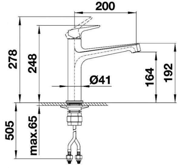Смеситель Blanco Felisa Silgranit (хром) 520324