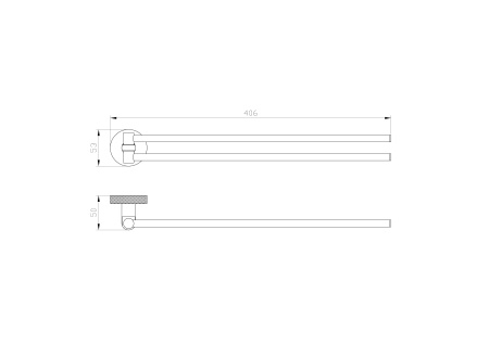 Полотенцедержатель поворотный WONZON & WOGHAND MAJESTIC, черный/золото WW-9231
