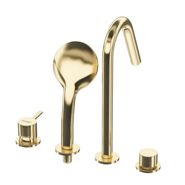 Смеситель на борт ванны Cezares Leaf  LEAF-BVDM4-L-SR