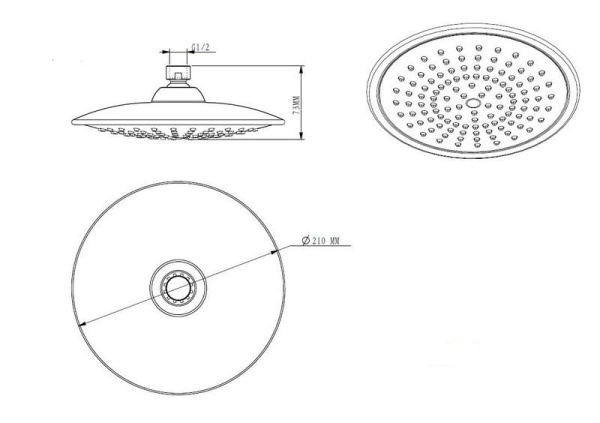 Верхний душ D&K (DC1004859)
