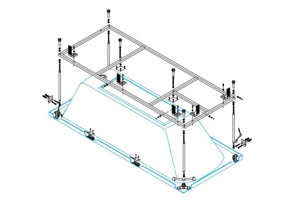 Каркас для ванны Cezares EMP-170-75-MF