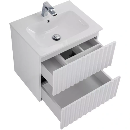 База под раковину Art&Max Еlegant AM-ELEGANT-600-2C-SO-BL-LED-P Белый глянец