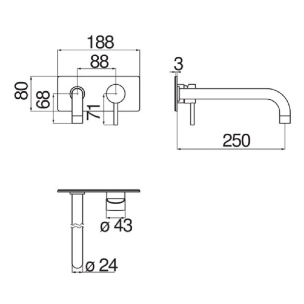 Смеситель для раковины Nobili Live LV00198/2BM