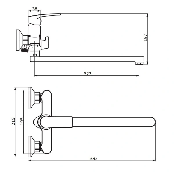 Смеситель для ванны Damixa Eclipse 2.0 489000000 Смеситель для ванны Damixa Eclipse 2.0 489000000