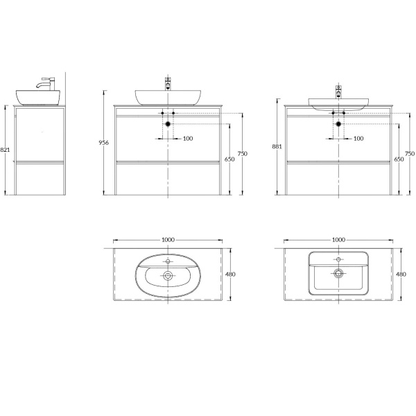 Консоль под раковину Kerama Marazzi Plaza Next PL.N.100.01\BLK.M