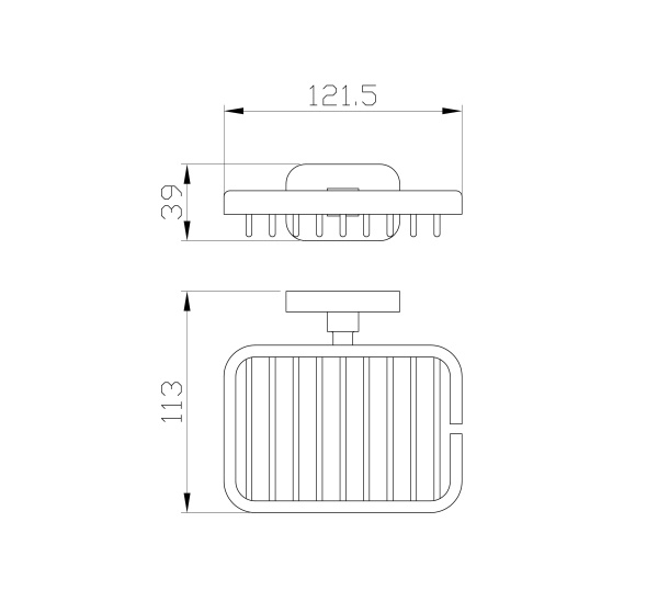 Мыльница с держателем WONZON & WOGHAND GRAFFITY, брашированное золото WW-9324-BG