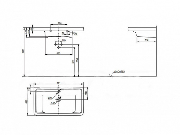 Раковина TOTO CF LW137Y#XW