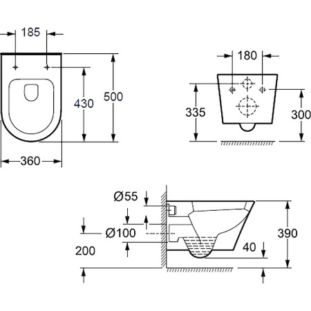 Унитаз подвесной безободковый BelBagno TRE BB8001CHR/SC