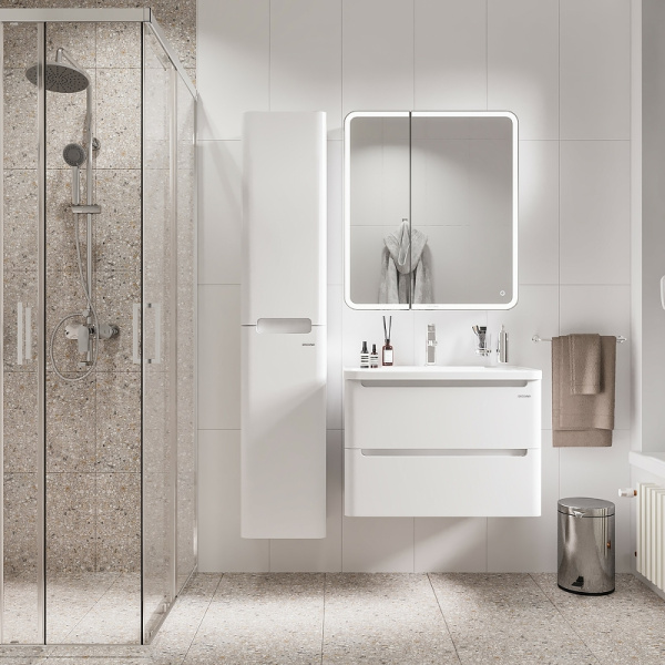 Тумба подвесная Grossman АДЕЛЬ-70 см 107006  с 2-я ящ, белая