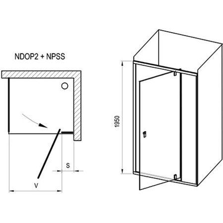Душевая дверь Ravak Nexty NDOP1-100 03OA0300Z1