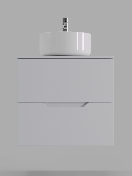 Тумба с раковиной подвесная 60 см Orange Line Li-60TuwMDF+B07-345W белый