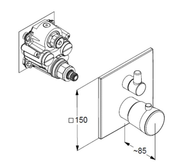 Смеситель для ванны Kludi Ambienta 538100575
