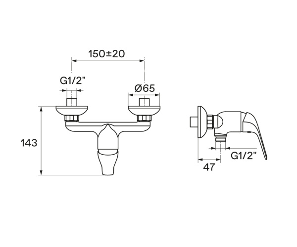 Смеситель для душа Santek Нико WH5A20005C001