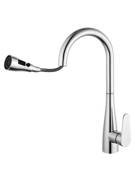 Смеситель для кухни с выдвижным изливом WONZON & WOGHAND, хром WW-121E201B-CR