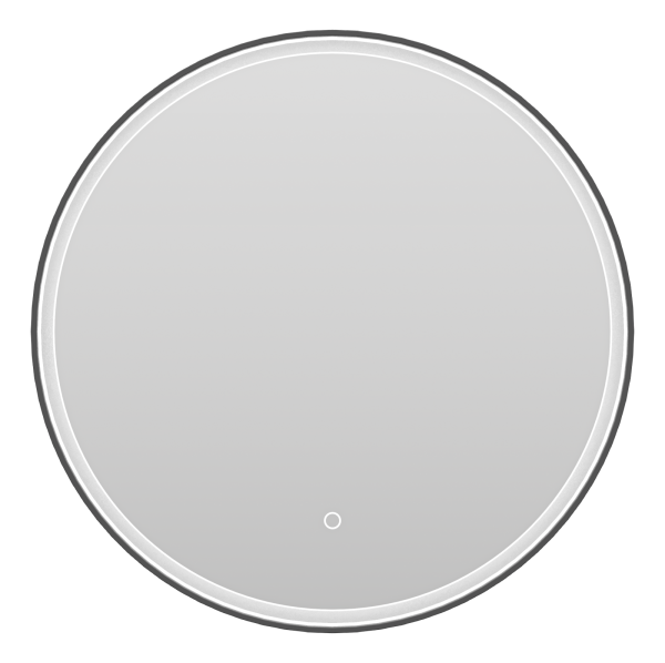 Зеркало (60х60)  Brevita Pluto  PLU-Nim6-060-black