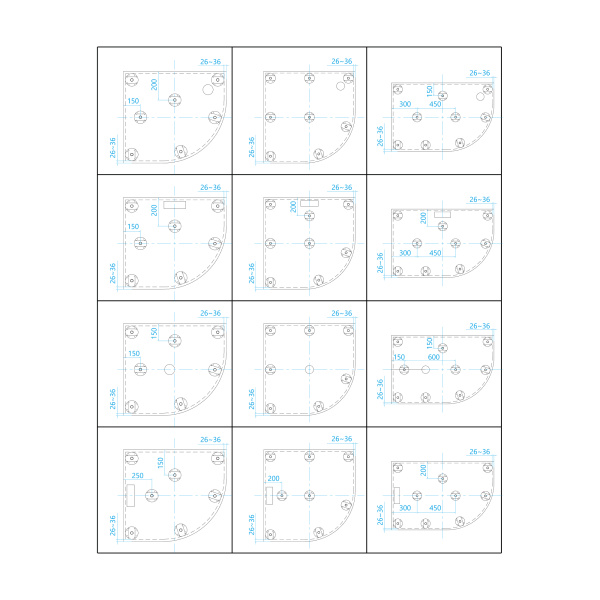 Душевой поддон (90х90) RGW GWS-31 03150499-01