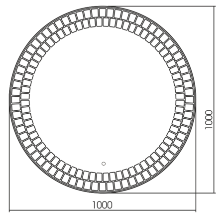 Зеркало (100х100) Silver Mirrors Армада LED-00002512